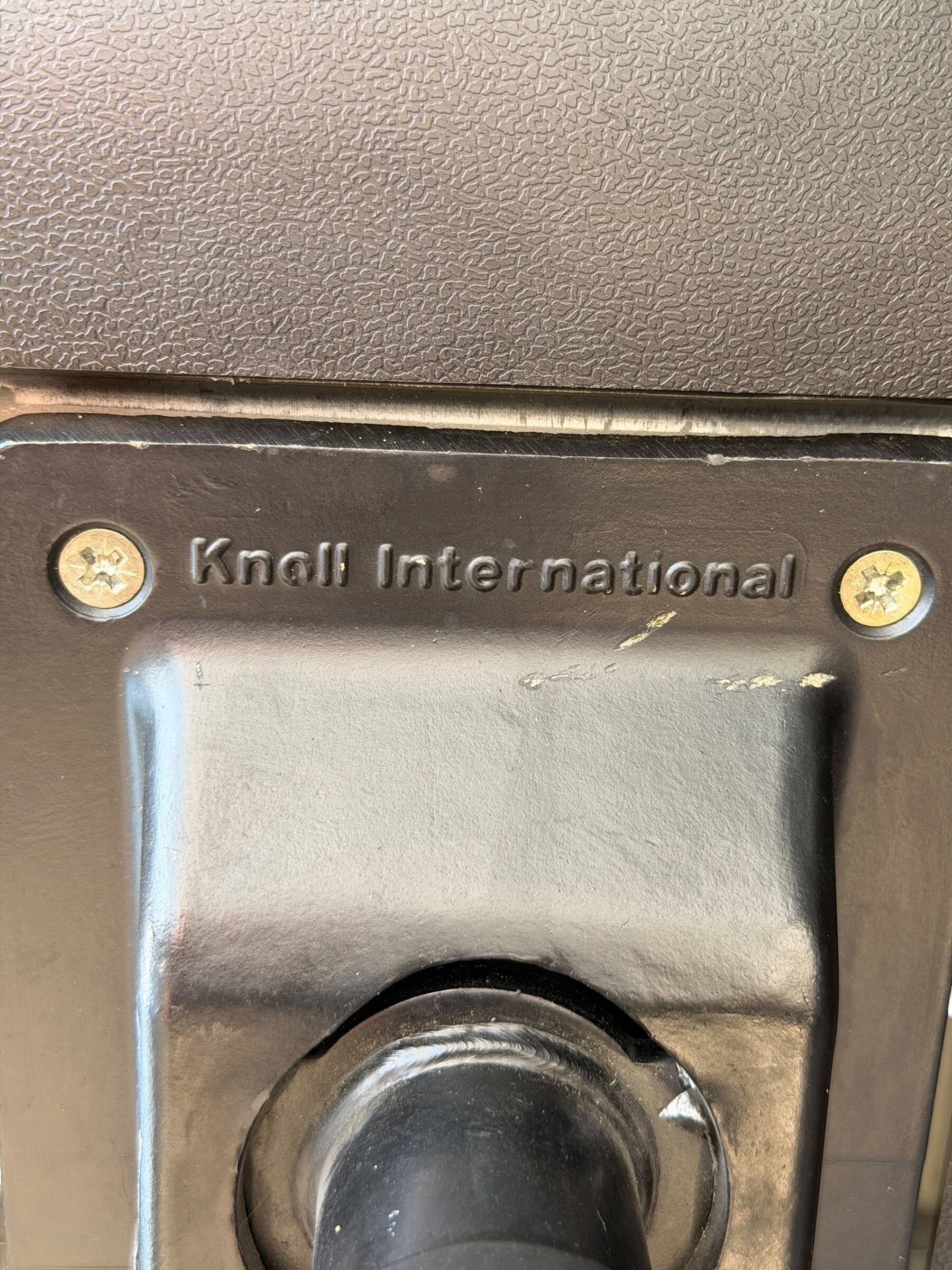 Charles Pollock Office Chair for Knoll - Grey Fabric on Wheels