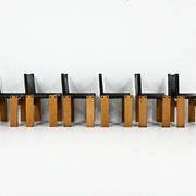 6 Monk dining chairs by Afra & Tobia Scarpa for Molteni, 1970