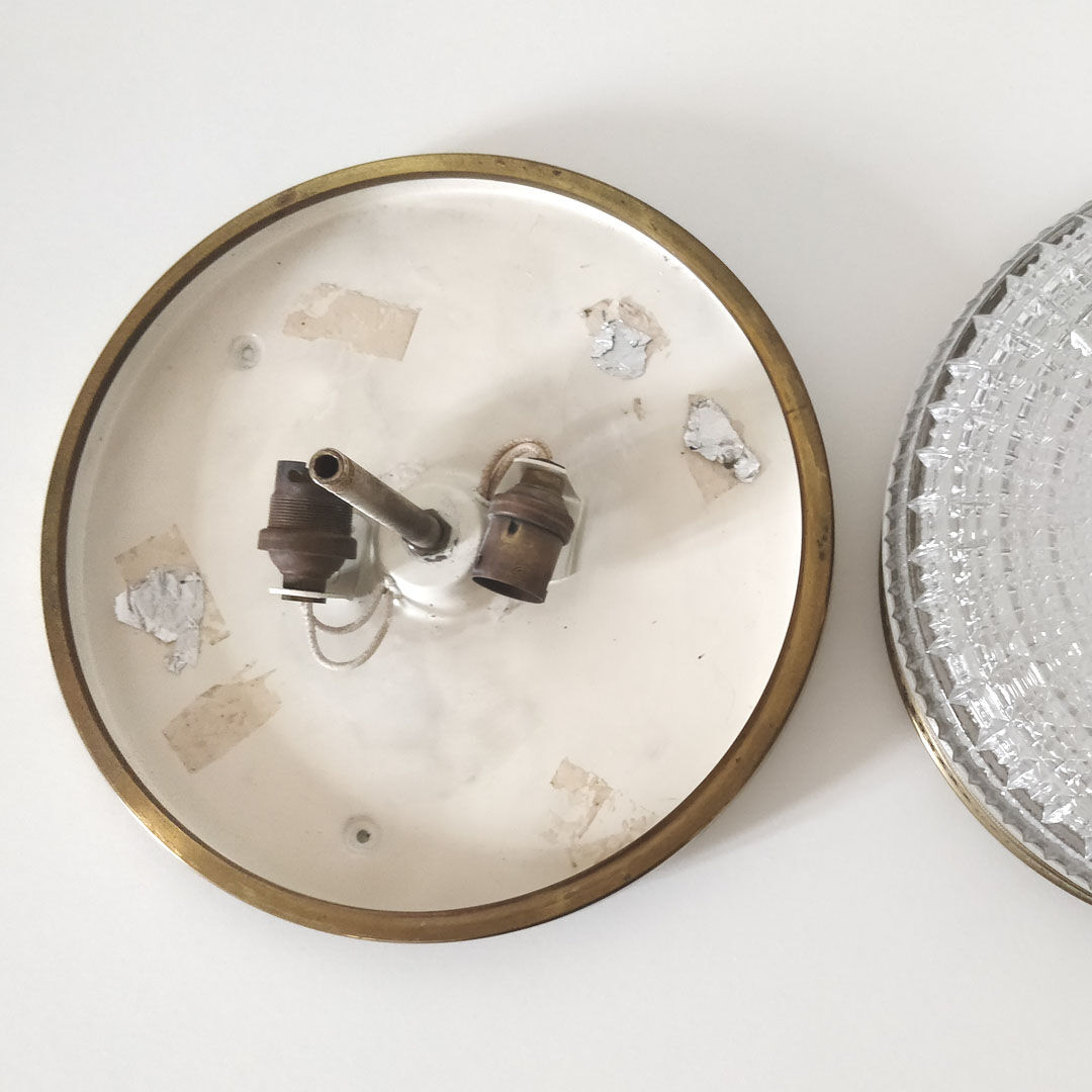 Lucien Gau glass and brass ceiling