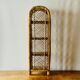 Vintage rattan and wicker shelf
