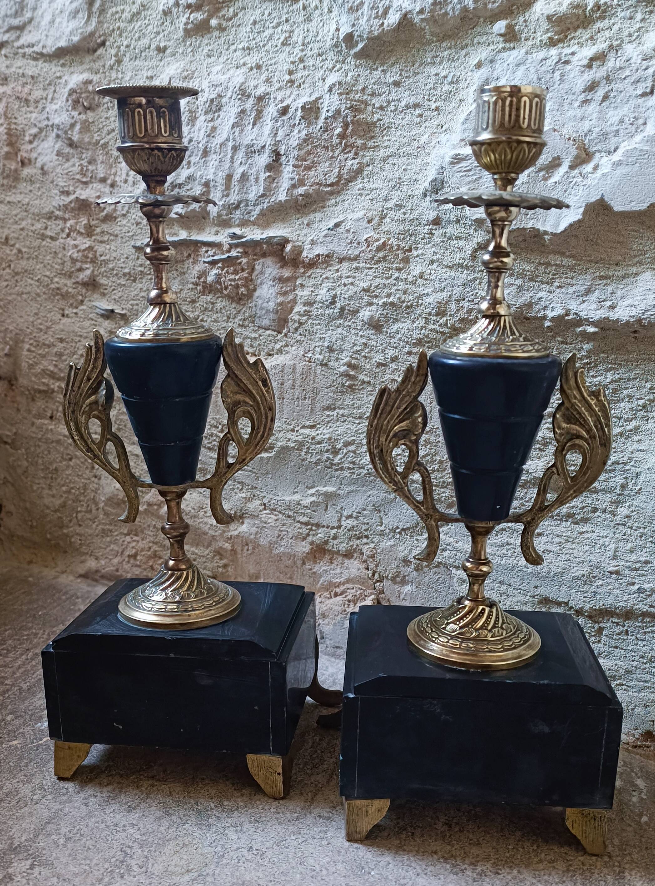 Pair of Napoleon III candlesticks