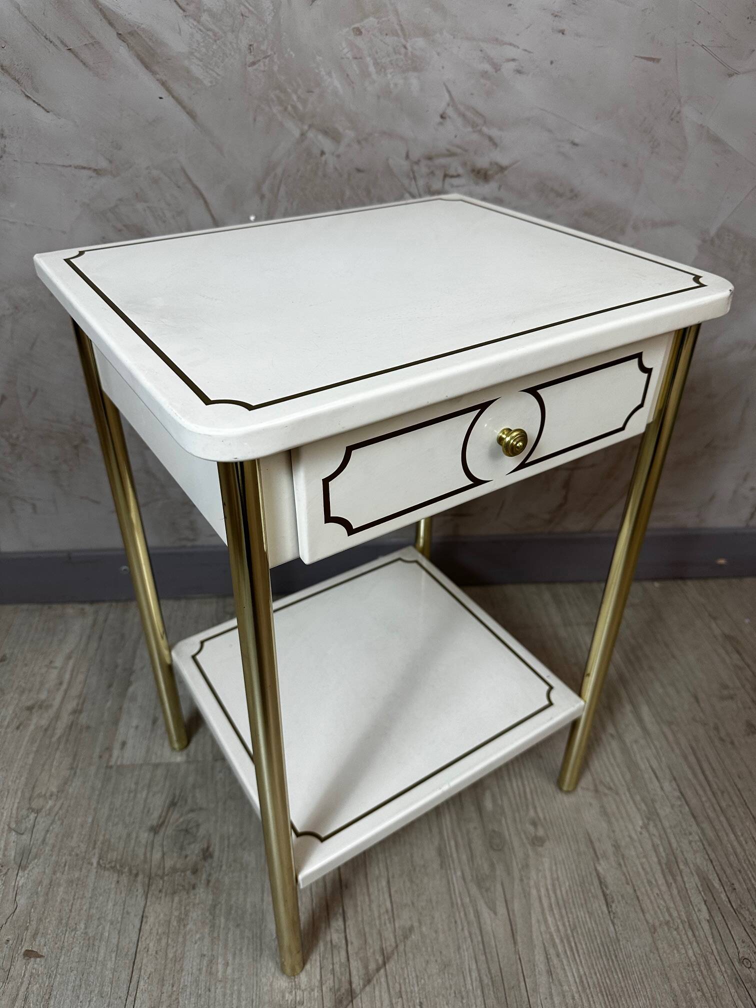 Metal bedside table