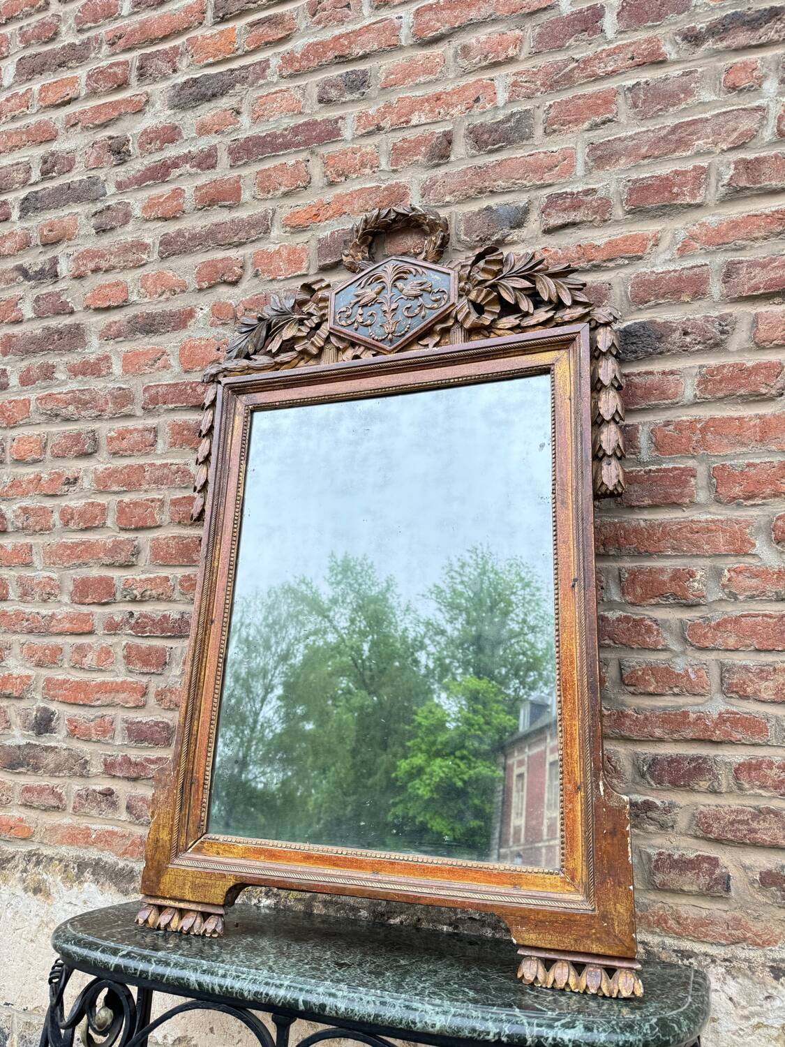 Louis XVI XVIII Eme Century Golden Wood Mirror