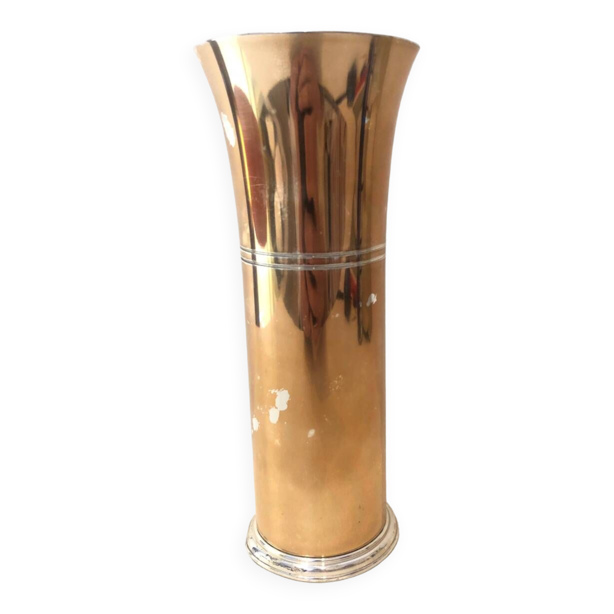 Silver metal vase BSF Germany, 1970