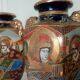 Satsuma - Pair of baluster vases - Porcelain - gilded enamel, painted - Japan