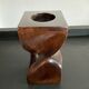 Scandinavian wooden candle holder from the 60s and 70s
