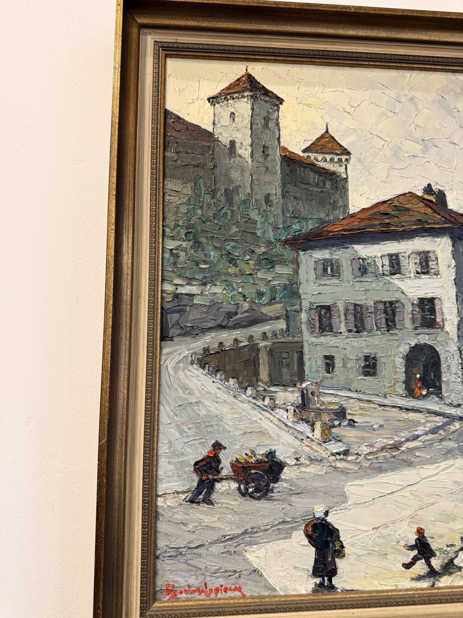 Oil on canvas Étienne Bouvier-Lapierre (1908-1987) – Château d'Annecy