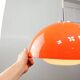 Lampe à suspension en verre acrylique orange de style Space Age, Italie, années 1970