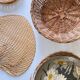 VINTAGE Wicker and Brass Wall COMPOSITION