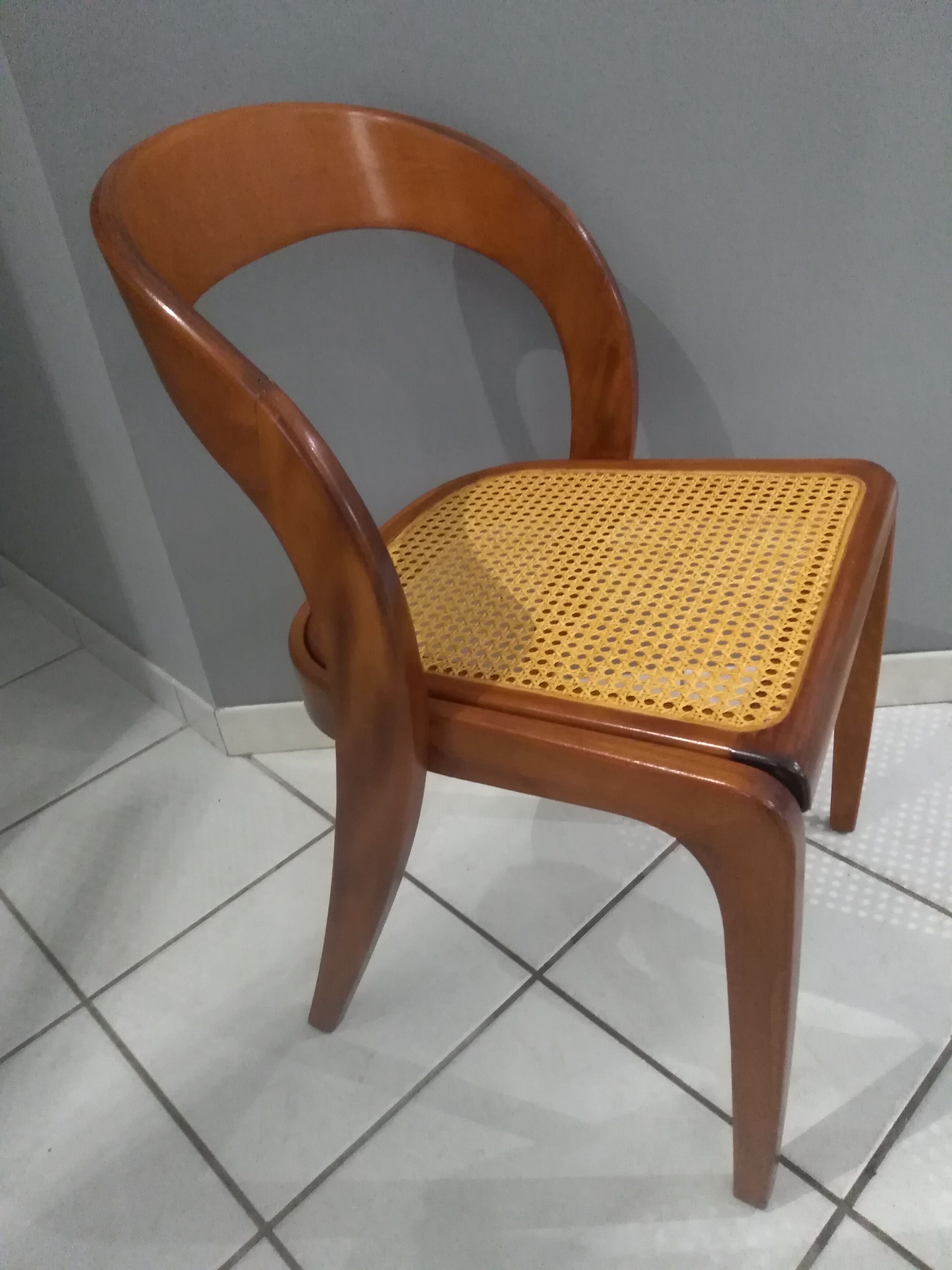 Suite of 4 chairs Baumann model Vintage Gondola 1970s