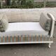 Louis XV velvet bench from the 19th century.