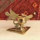 Bougeoir laiton doré décor oiseaux