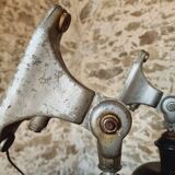Pair of vintage black enameled metal wall sconces adjustable
