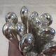 11 silver plated table knives, Ercuis goldsmith, Louis XVI roses model