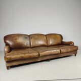English Howard & Sons style leather sofa – 20th century