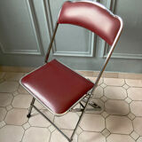 4 vintage folding chairs in chrome