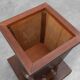 Pair large Art Deco geometric square oak planters, France 1930s