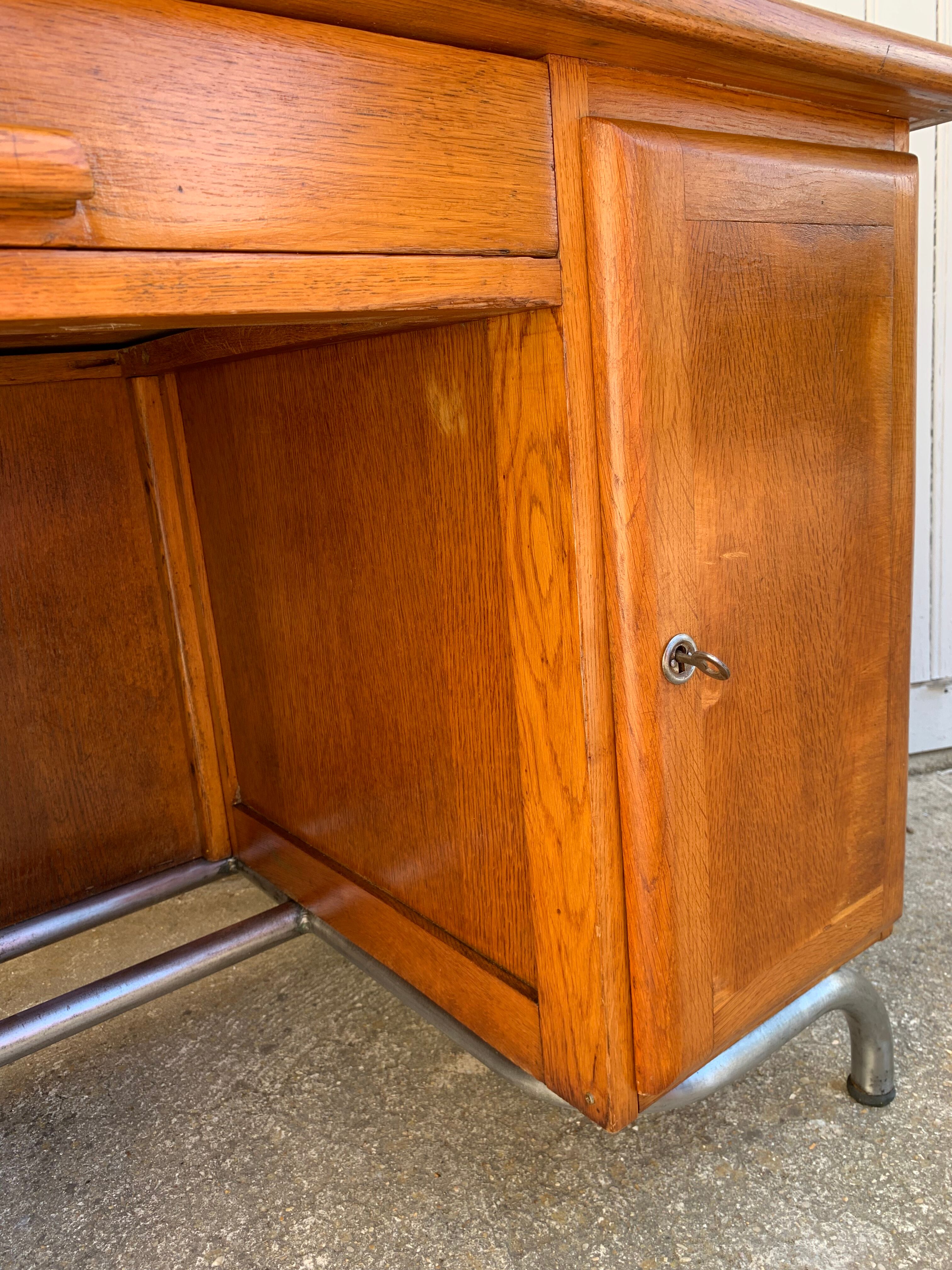 Office schoolmaster 1950 solid oak