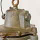 Grey cast iron industrial cage pendant light, 1970s