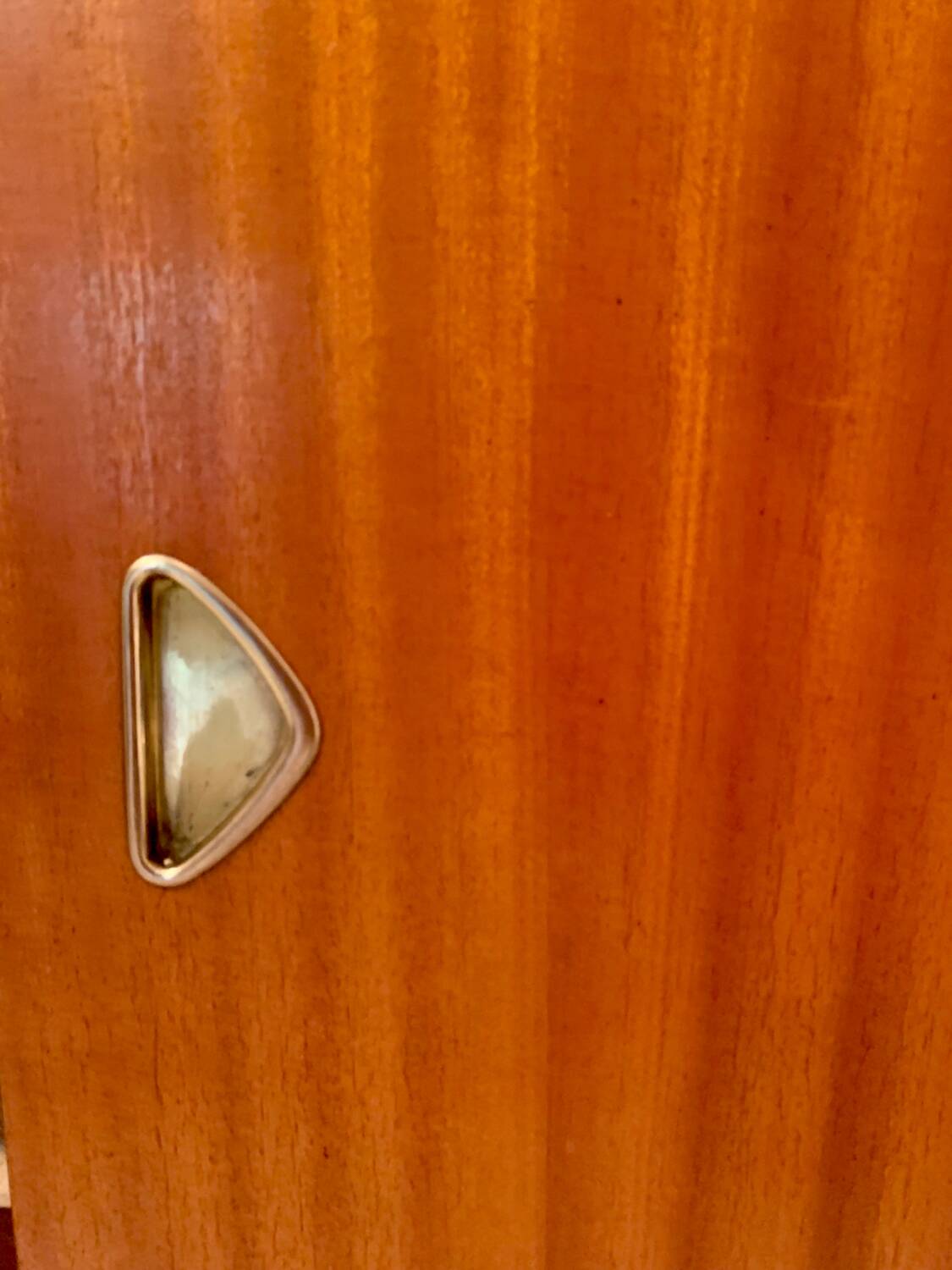 Vintage shoe cabinet with compass feet