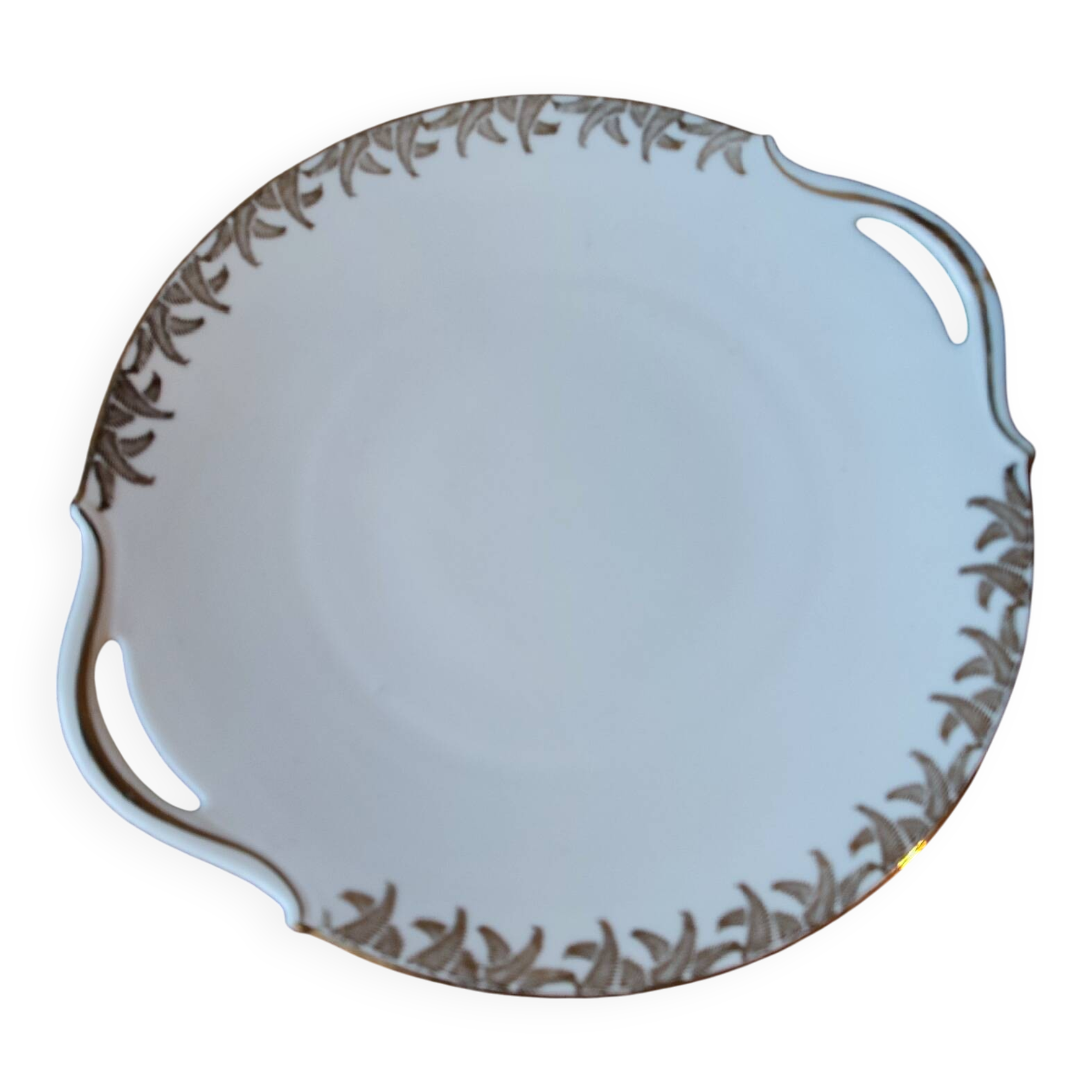 Large Limoges Art Porcelain Platter, France