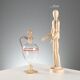 Antique blown glass carafe, Murano manufacture, Italy, 20th century