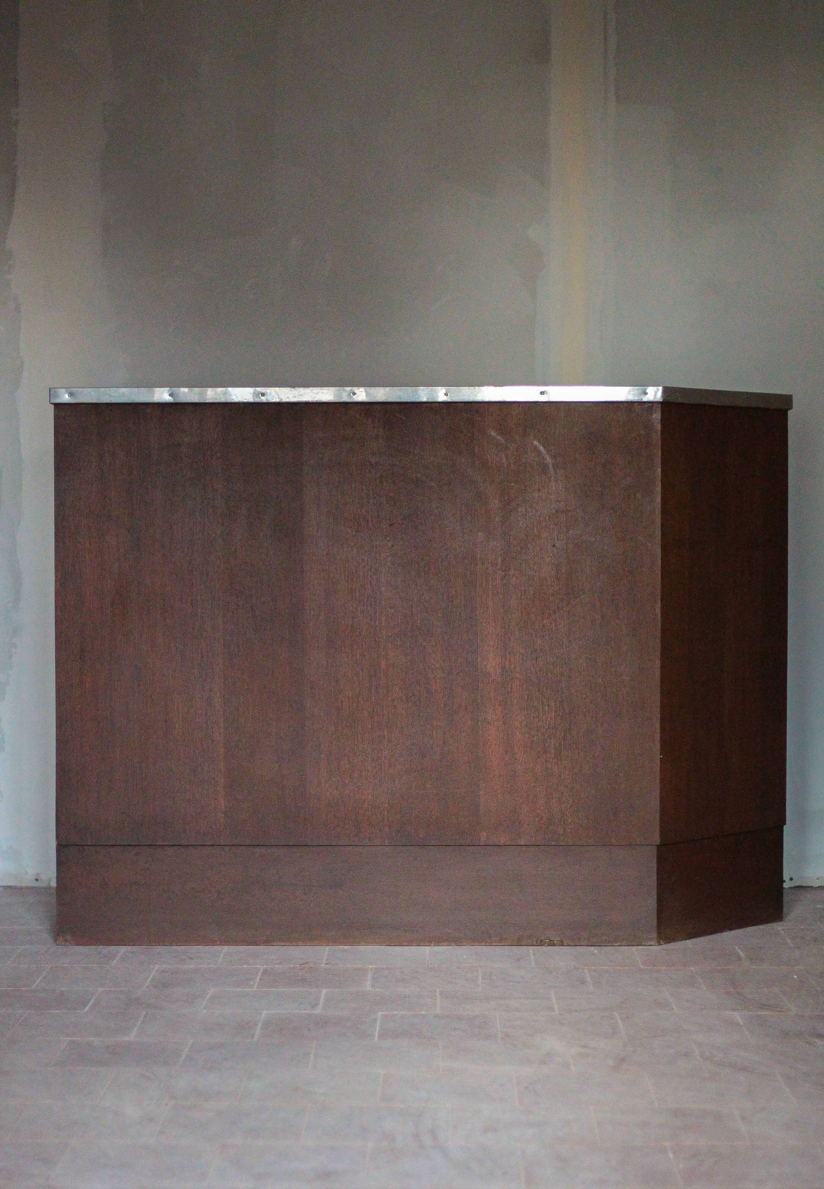 Vintage wooden bar counter