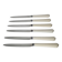 set of 6 small white bakelite knives 1960