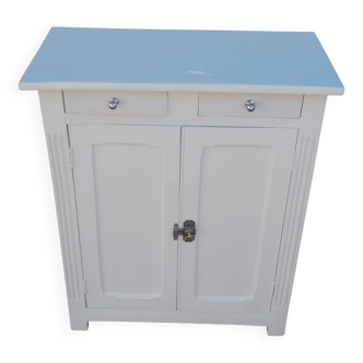 Very beautiful vintage parisian furniture 2 doors white 1940
