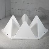 Fiberglass circa 1970. 6 tetrahedron-shaped elements. France.