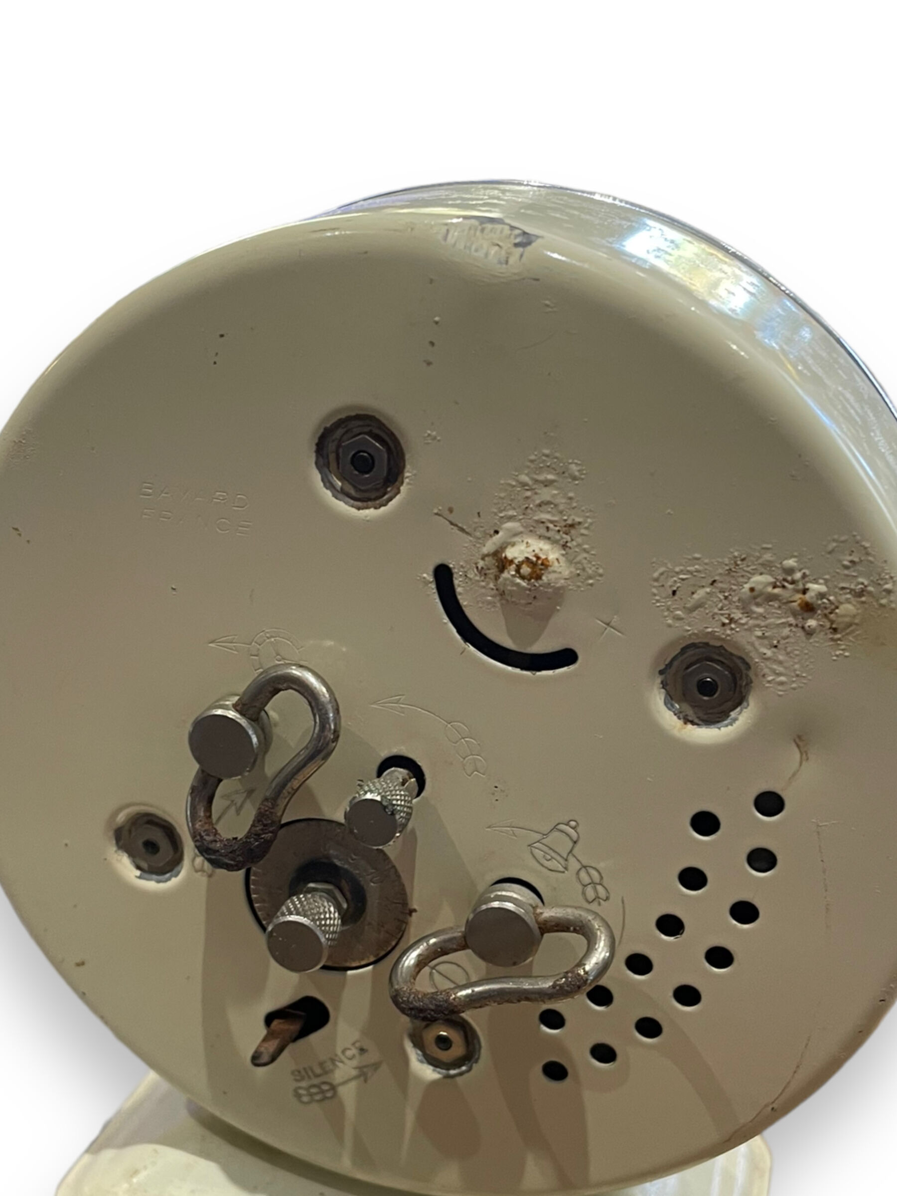 Tintin alarm clock bayard animated mechanical metal 1960s