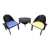 Set de 2 fauteuils et table basse design patrice bonneau éditi