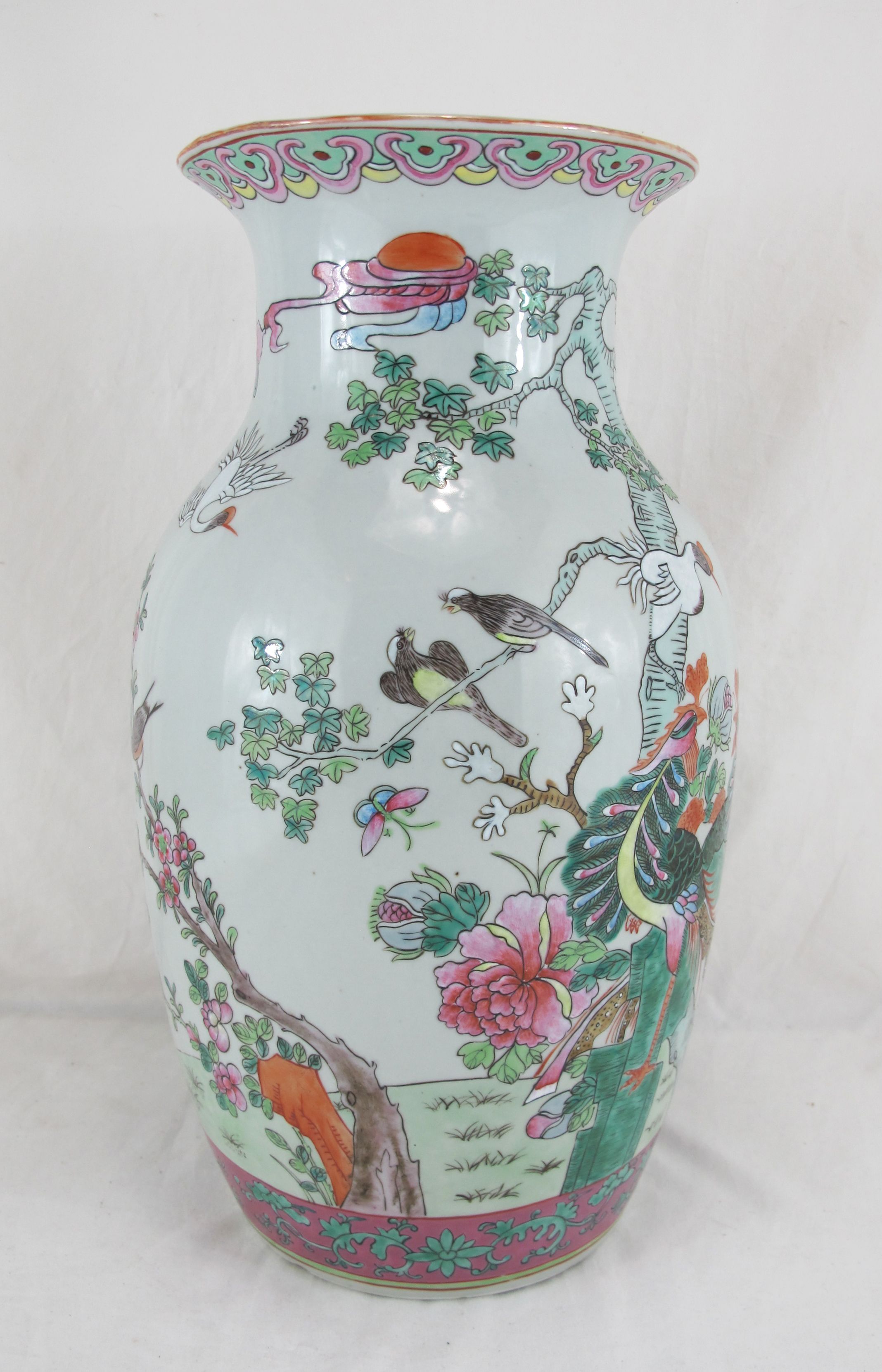 Vase chinois famille rose fin 19è début 20è siècle
