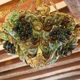 Murano chandelier in bronze, fruit clusters, glass paste