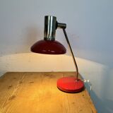 Vintage red east german table lamp from aka leuchten, 1970s