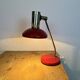 Vintage red east german table lamp from aka leuchten, 1970s
