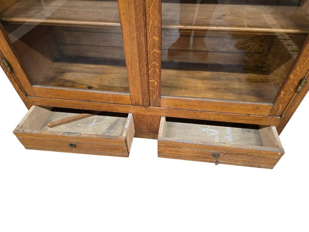 Vitrine/armoire de laboratoire/étagère à plusieurs niveaux vintage XL