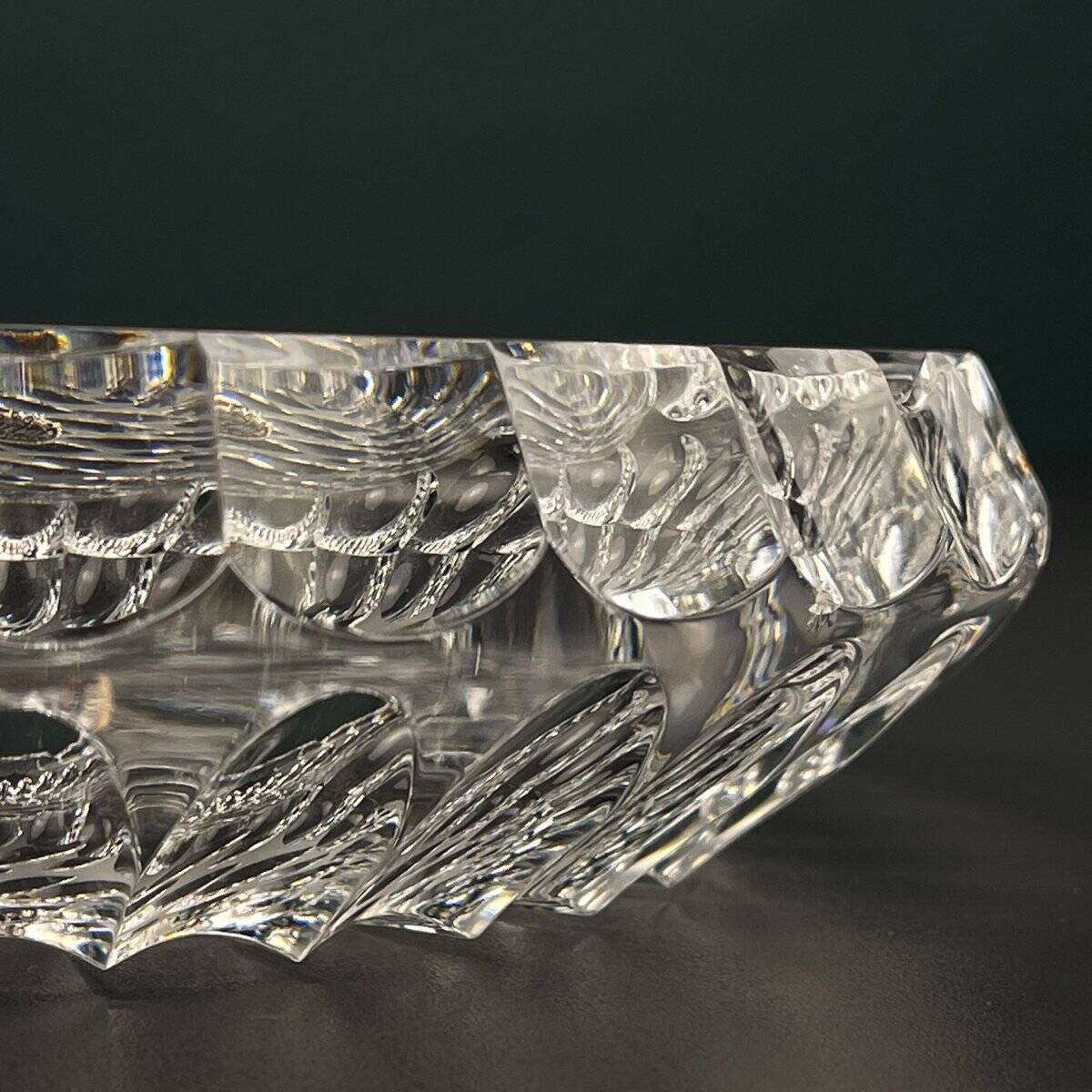 Vintage Bohemian glass ashtray by Bohemia Crystal, 1970s