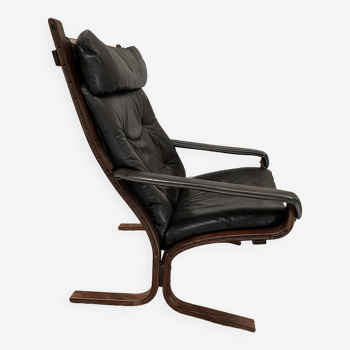 Scandinavian leather armchair Ingmar Rellin 60s/70s