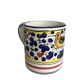 Navy blue flower bird mug