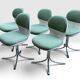 5 chaises Space Age Stoll Giroflex 7054