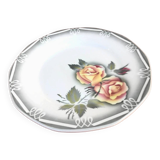 1940s Flat plate Earthenware Digoin Sarreguemines France model Odile