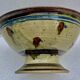 Fruit cup in polychrome glazed stoneware signature to identify