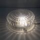 Vintage ceiling lamp, molded glass, round shape, 1970