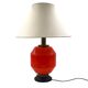 Space Age orange glass table lamp base, Italy 1960s