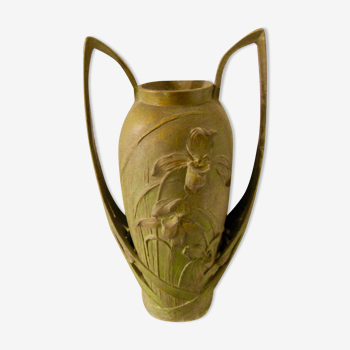 Vase signé Blanche Poccard de Saintilau, salon 1902, art nouveau