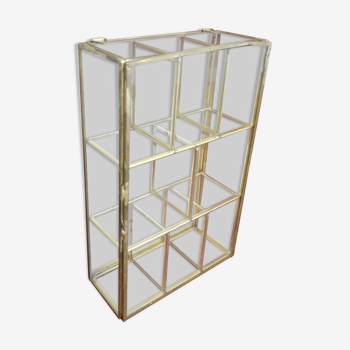 Small brass and glass display case.