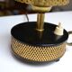 Paire de lampes métal perforé style Mategot années 50