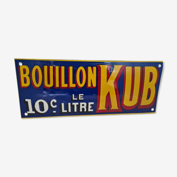 Plaque émaillée "bouillon kub "