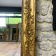 Antique fireplace mirror 144.5cm/131.5cm gold leaf and mercury